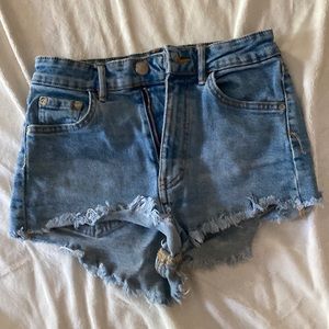 Blue Zara jean shorts size 0 or 34..